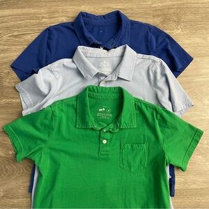 Primary Trio of 100% Cotton Polo Shirts Boys Size 10